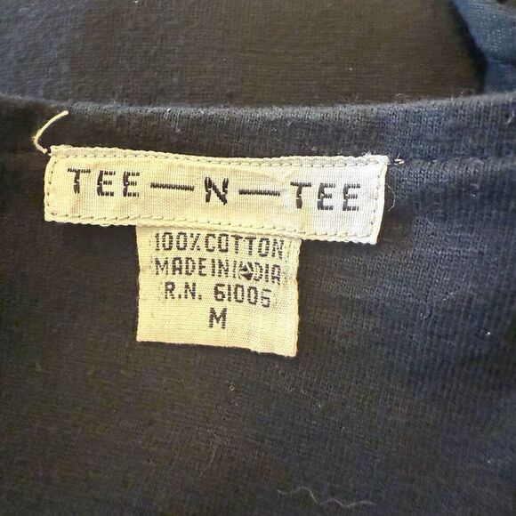 Vintage Tee-N-Tee Black Vest With Wooden Beads Sz M Boho, Cottagecore - Picture 8 of 10